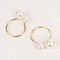Gold 10 Metal 2.5" Napkin Rings White Faux Pearls Party Events Home Decorations